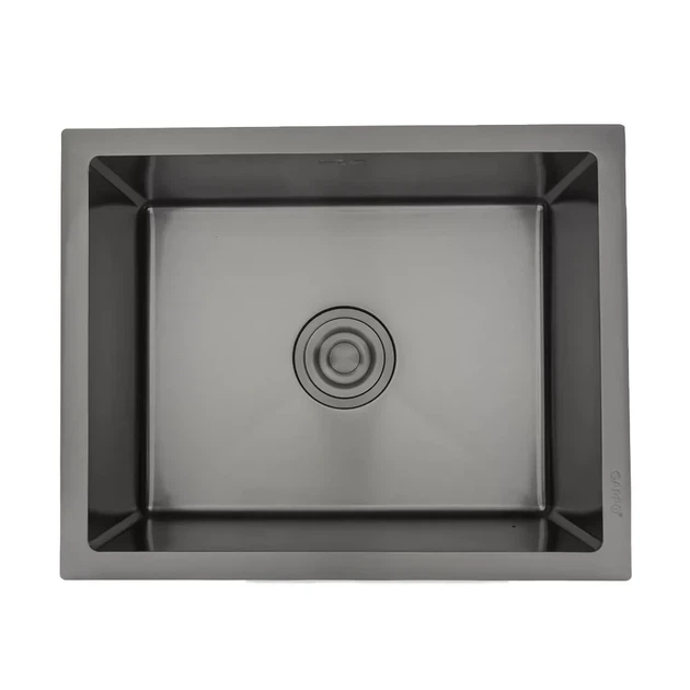 Кухонная мойка GAPPO GS5040-6 черная из нержавеющей стали поверхность PVD 500x400 мм интегрированная (1045124) - Фото 1 Кухонная мойка GAPPO GS5040-6 черная из нержавеющей стали поверхность PVD 500x400 мм интегрированная (1045124) - изображение 1