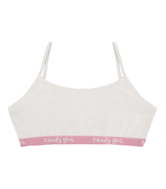 Підлітковий топ на тонких бретельках із написом Candy Girl - Donella - 5971PD7 - 146-152 см - Молочний - Фото 1 Підлітковий топ на тонких бретельках із написом Candy Girl - Donella - 5971PD7 - 146-152 см - Молочний - зображення 1