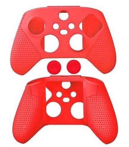 Силиконовый чехол + накладки для геймпада Xbox Series S X TYX-0626 Dobe красный - Фото 4 Силиконовый чехол + накладки для геймпада Xbox Series S X TYX-0626 Dobe красный - изображение 4