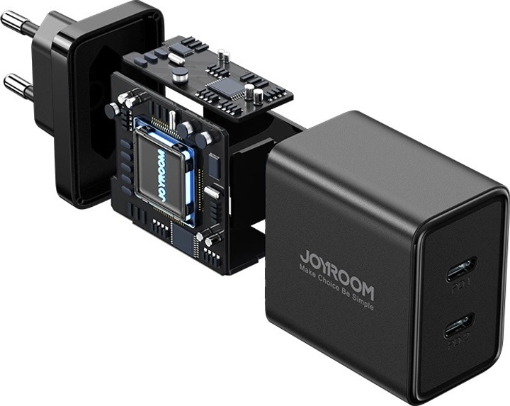 Ładowarka sieciowa JOYROOM JR-TCF09 PD 40 W 2 x USB-C Black (6941237111777) - obraz 7