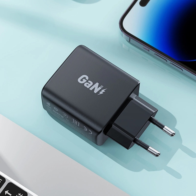 Ładowarka sieciowa Acefast A49 GaN PD 35 W 2 x USB-C Black (6974316282198) - obraz 6