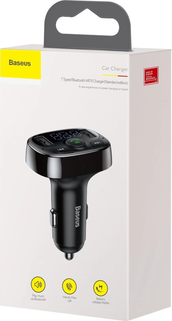 Transmiter FM Baseus S-09A Overseas Edition Black (CCMT000001) - obraz 7