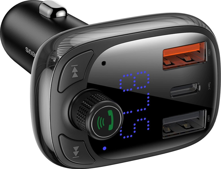 Transmiter FM Baseus S-13 Overseas Edition Black (CCMT000101) - obraz 3