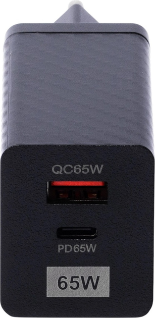 Ładowarka sieciowa Wozinsky WWCG01 65 W GaN USB-C + USB-A Black (5907769307492) - obraz 3