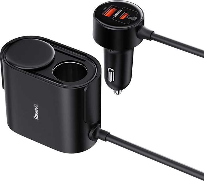 Adapter samochodowy Baseus High Efficiency Pro USB-A USB-C 30 W 2x gniazdo zapalniczki Black (6932172632243) - obraz 5