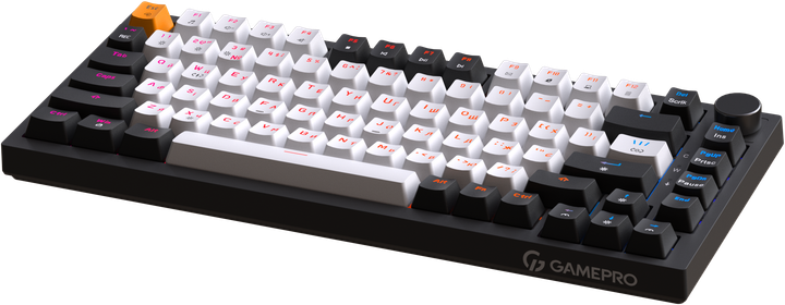Клавиатура механическая проводная GamePro MK160B Hot-Swap Red Swich 75% RGB Black - изображение 4