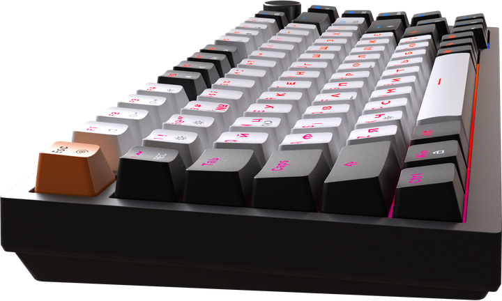 Клавиатура механическая проводная GamePro MK160B Hot-Swap Red Swich 75% RGB Black - изображение 5