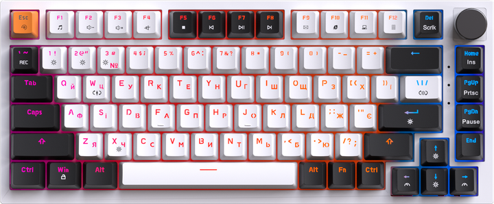 Клавиатура механическая проводная GamePro MK160W Hot-Swap Red