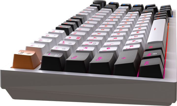 Клавиатура механическая проводная GamePro MK160W Hot-Swap Red Swich 75% RGB White - Фото 5 Клавиатура механическая проводная GamePro MK160W Hot-Swap Red Swich 75% RGB White - изображение 5