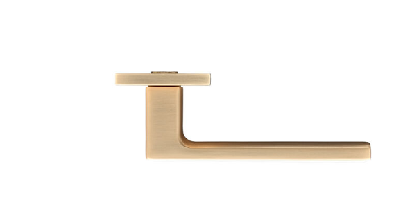 Ручки дверные Gavroche Nikel Z25 Gold SB/White матовое сатиновое золото(матовая латунь)/белый (комплект) - изображение 3