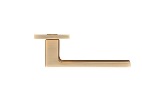 Ручки дверные Gavroche THORIUM Z25 Gold Satin Brass матовое сатиновое золото (комплект) - изображение 3