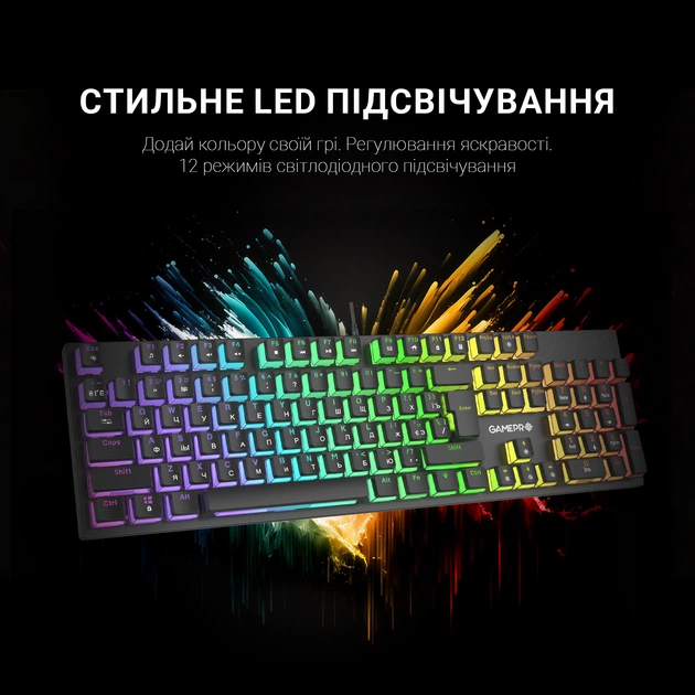 ケーナペルーPro. Клавіатура механічна дротова GamePro MK85R Red Switch 100% RGB USB