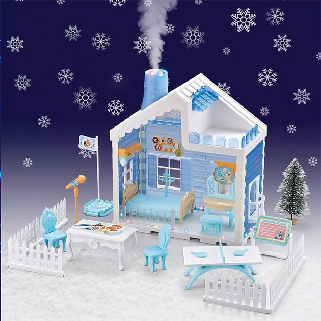 Domek Hh Poland dla lalek Snow House ze światłem i dymem (5905698437587) - obraz 4
