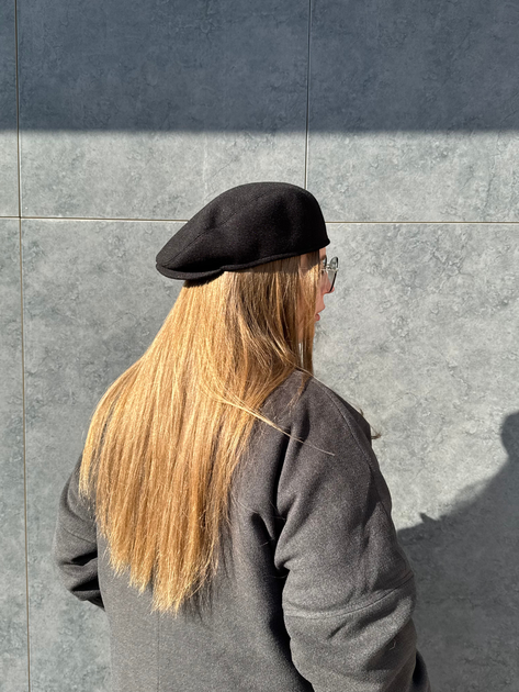 Кепи хулиганка кашемировая D.Hats черного цвета - изображение 6