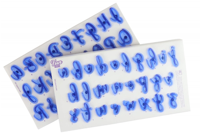 Zestaw foremek do tworzenia napisów PME Fun Fonts z tworzywa sztucznego 52 szt (5060543482836) - obraz 4