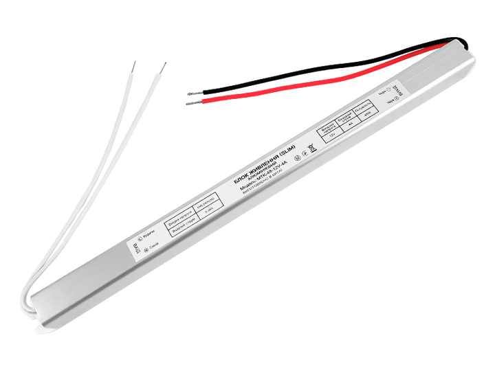 Блок живлення 48W-IP20 slim 12V MTK - Фото 1 Блок живлення 48W-IP20 slim 12V MTK - изображение 1