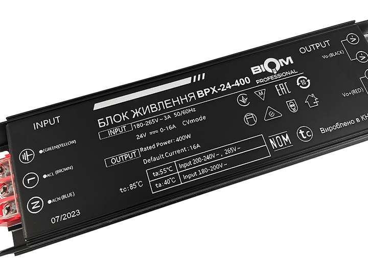 Блок живлення 400W-IP20 24V BPX-24-400 16,6A - изображение 2