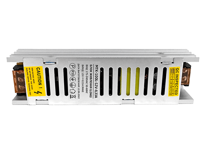 Блок живлення 100W-IP20 LONG 12V - изображение 2