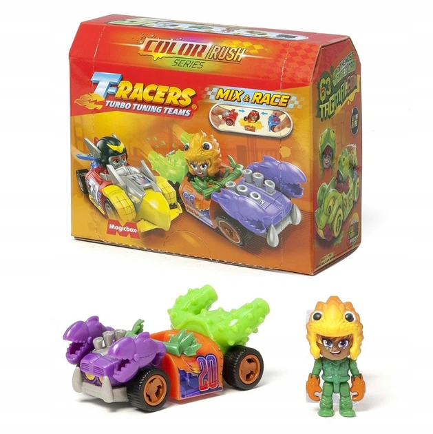 Ігровий набір Magic Box T-Racers Colour Rush Car & Racer (8431618024386) - зображення 3