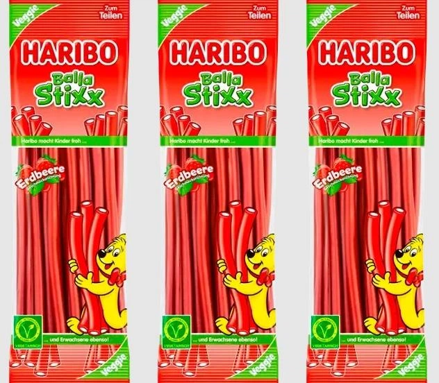 Жевательные конфеты Haribo Balla Stixx со вкусом клубники 175г - изображение 2