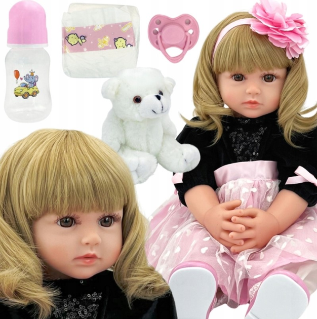 Lalka Bobas Woopie Baby Dolls Hiszpanka Eliana 57 cm (5906280650551) - obraz 5