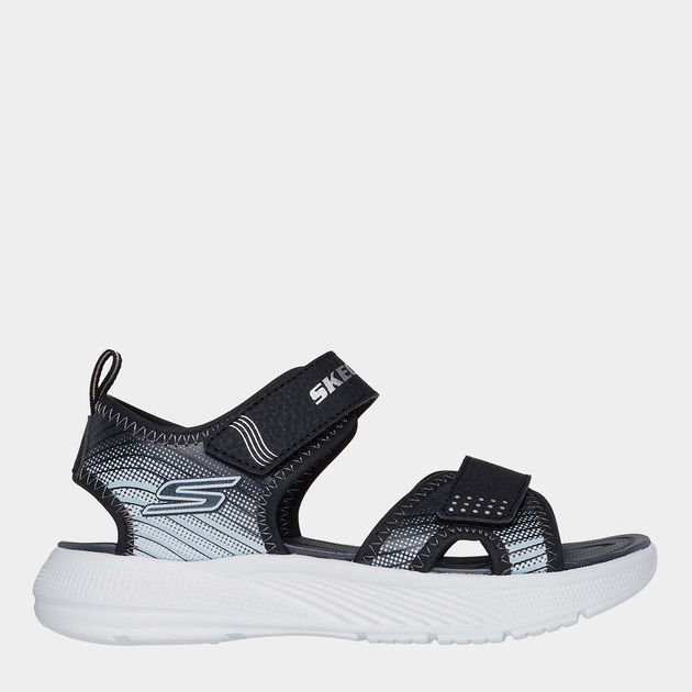 Акція на Дитячі спортивні сандалії для дівчинки Skechers Microspec-Splash 407034L BKSL 33.5 Сірі від Rozetka