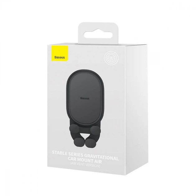 Держатель телефона Baseus Stable Gravitational Car Mount Air (Air Outlet Version) black (SUWX020001) - изображение 11