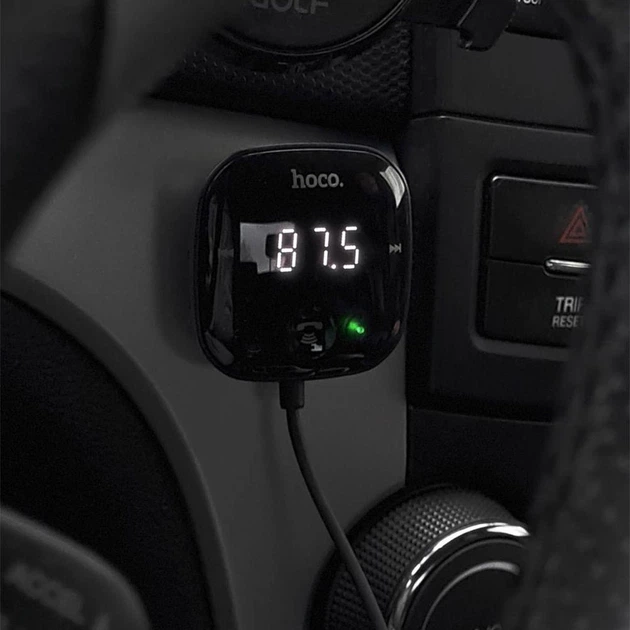 FM трансмиттер Hoco FM Launcher E65 black - изображение 8