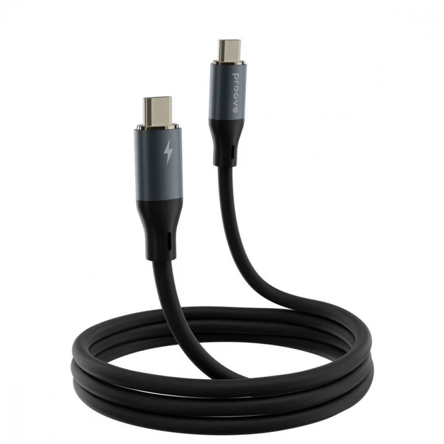 Кабель Proove PowerFull Type-C to Type-C 100W (1.5m) black - Фото 3 Кабель Proove PowerFull Type-C to Type-C 100W (1.5m) black - зображення 3