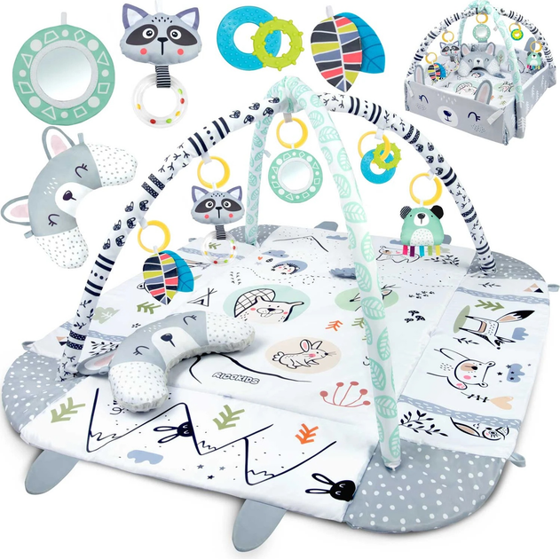 Інтерактивний навчальний килимок Ricokids 110 x 100 см Кролик 7350 (5903890602079) - зображення 8