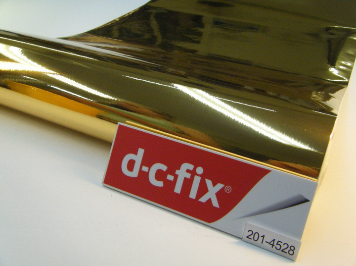 Самоклейка декоративна металізована D-C-Fix Жовте золото 0,45 х 1м (201 - 4528), Золотий, Золотий - зображення 2