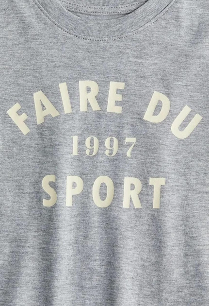 Футболка серая Faire du Sport H&M 98-104см (400010424) - Фото 2 Футболка серая Faire du Sport H&M 98-104см (400010424) - изображение 2