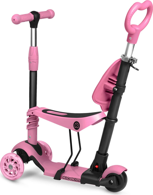 Самокат дитячий RICOKIDS Todi триколісний Рожевий (5903890611668) - зображення 4