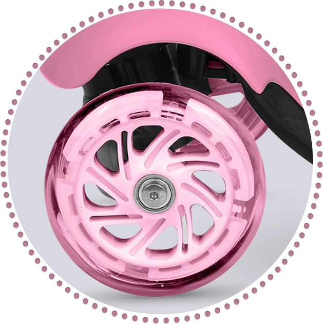 Самокат дитячий RICOKIDS Todi триколісний Рожевий (5903890611668) - зображення 7