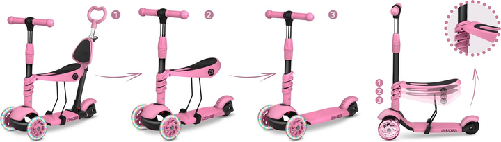 Самокат дитячий RICOKIDS Todi триколісний Рожевий (5903890611668) - зображення 14