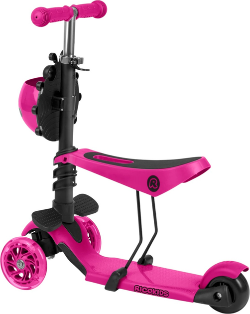 Hulajnoga dziecięca RICOKIDS Buggy trójkołowa Różowa (5903890611637) - obraz 5