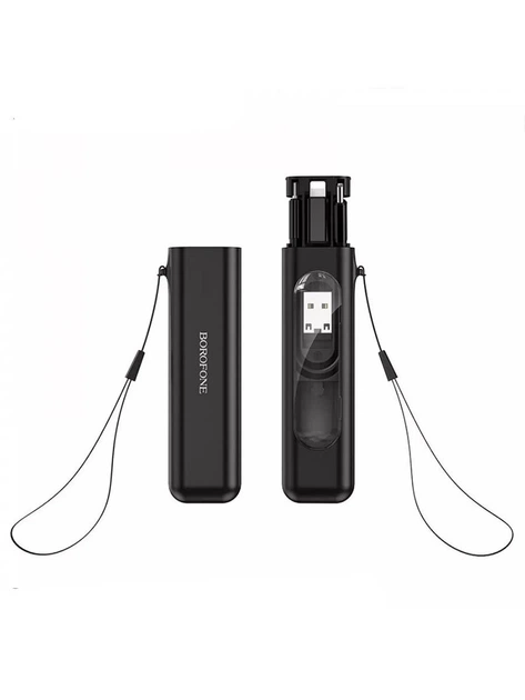 Набор 4в1 переходников адаптеров Borofone переходник USB Lightning MicroUSB с кабелем Type-C to Type-C в кейсе, 60W - изображение 6