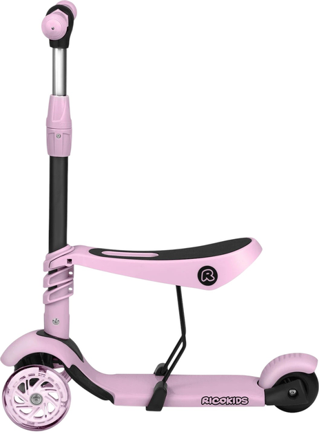 Hulajnoga dziecięca RICOKIDS Cubi trójkołowa Różowa (5903890611699) - obraz 3