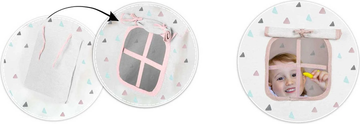 Namiot tipi dla dzieci Nukido NK-400 ze światełkami Pink-White (5903890609559) - obraz 11
