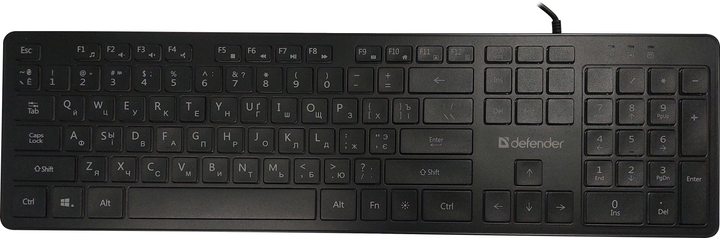 Клавиатура проводная Defender Balance LQ UKR LED USB Black (4711421450799) - Фото 2 Клавиатура проводная Defender Balance LQ UKR LED USB Black (4711421450799) - изображение 2