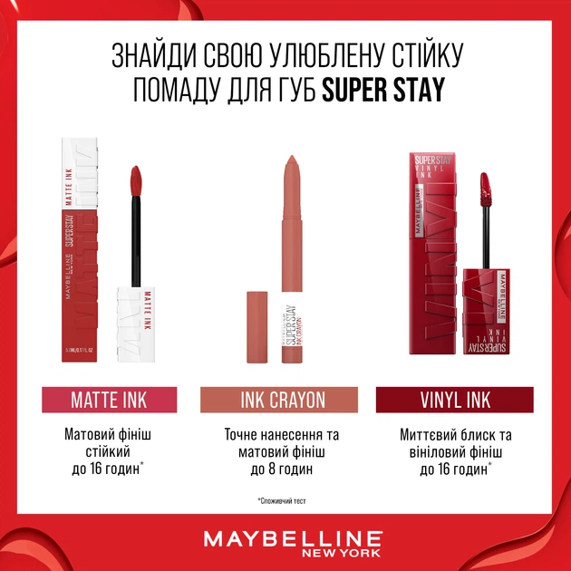 Помада для губ Maybelline New York Super Stay Matte Ink 330 5 мл (3600531631161) - изображение 9