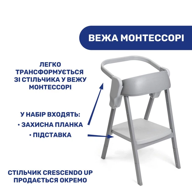 Набір Вежа Монтессорі до стільчика Chicco Crescendo Up (87049.47) - зображення 2