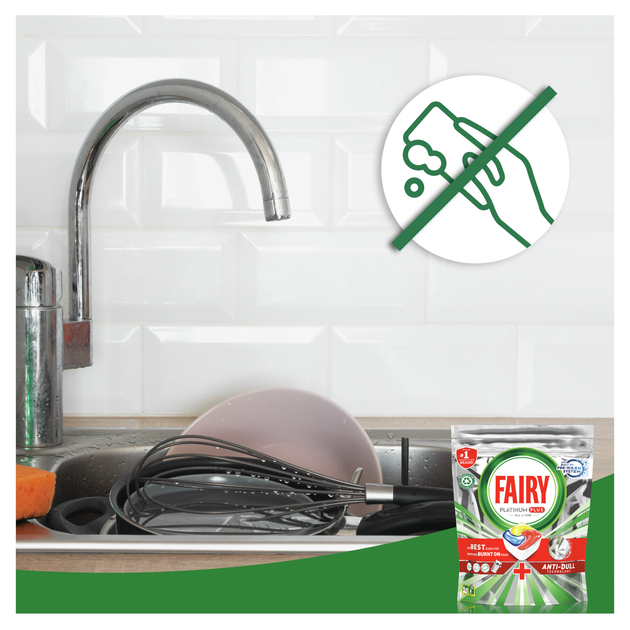 Капсули для посудомийних машин Fairy Platinum Plus Все-в-1 19 шт (8700216236669) - зображення 2