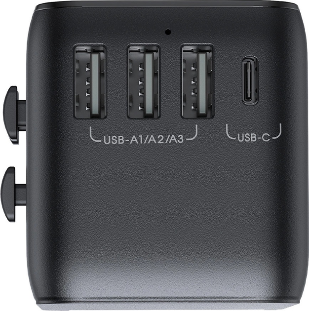 Мережевий зарядний пристрій JOYROOM JR-TCW01 3 x USB-A + USB-C 17 Вт US/EU/UK/AU/JP/CN Black (6956116701963) - зображення 7