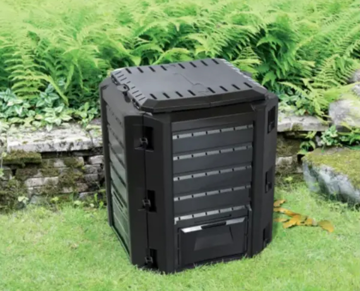 Компостер садовый для дачи и загородного дома Prosperplast Compogreen IKST380C-S411 пластиковый на 380 л с крышкой для компостирования биологических отходов - изображение 2