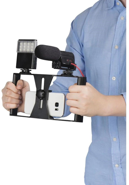 Головка тримач для штативу Hama Smartphone Video Hand Grip Smartphone Holder (4007249046222) - зображення 4
