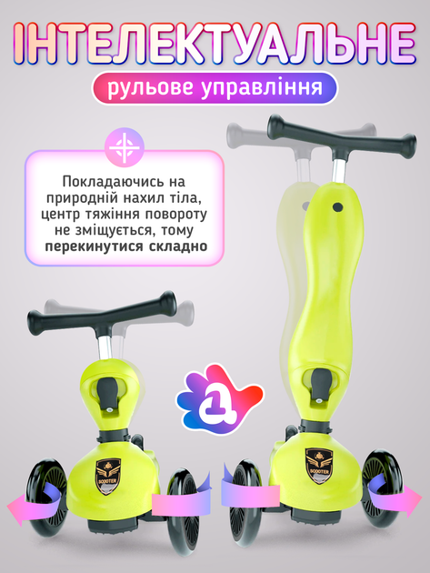 Самокат трансформер детский трехколесный 3х колесный беговел от 1 года для детей самых маленьких малышей с родительской ручкой и сиденьем трёхколесный 3 в 1 A1 серый (ZC-2201Grey) - изображение 6