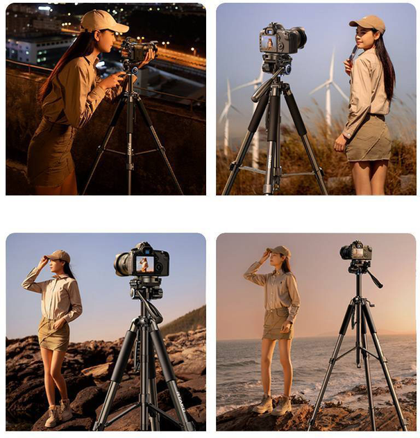 Штатив Rtako VT-990S Hexagonal Photography Tripod Carbon 1.9 м Black (6942063201724) - зображення 7