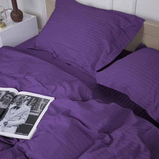 Наволочка MirSon Satin Stripe 30-0009 Purple 50х70 см (2200005250808) - изображение 3