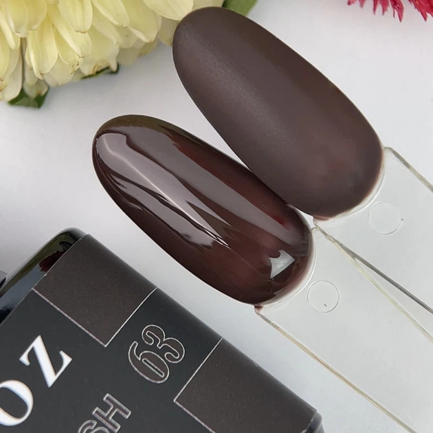Гель лак Crooz Gel Polish №63 8 мл (Темний шоколад) - зображення 3